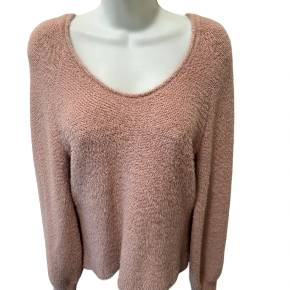 Abercrombie & Fitch Soft Collection Dusty Pink  Balloon Sleeve Cozy Sweater S